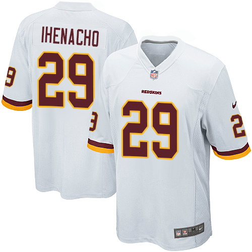 Men's Game Duke Ihenacho Nike Jersey White Road - #29 NFL Washington Redskins